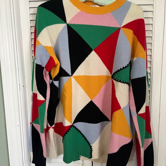 Tibi intarsia patchwork sweater size S - Picture 3 of 6